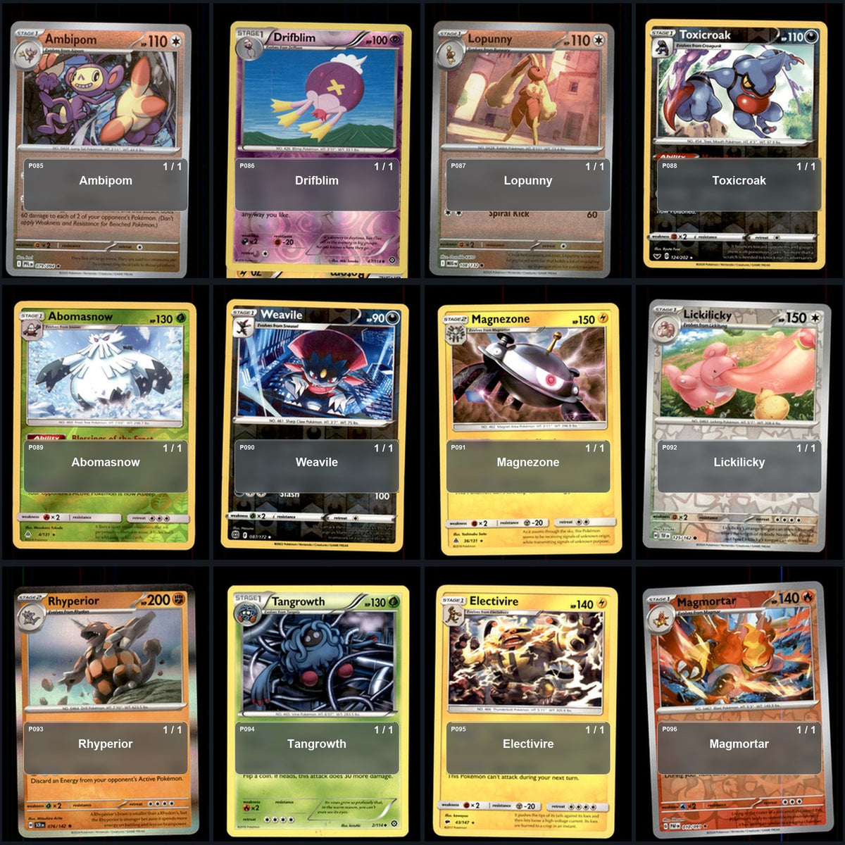 Pokemon TCG Generation 4 Pokemon Pokedex Set 105 Cards Collection