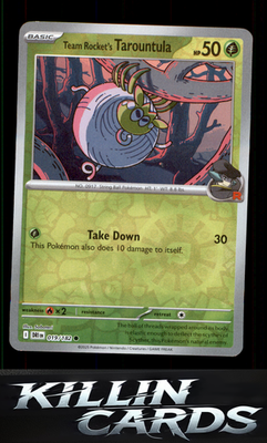 Reverse Holofoil Team Rocket's Tarountula 019/182 Pokemon Common SV10: Destined