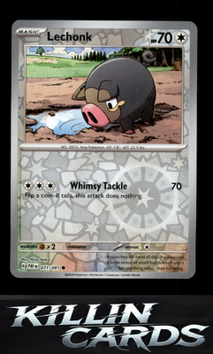 Reverse Holofoil Lechonk - 071/091 071/091 Pokemon Common SV: Paldean Fates Card