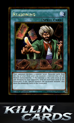 1st Edition Reasoning PGL3-EN080 YuGiOh Gold Rare Premium Gold: Infinite Gold Ca