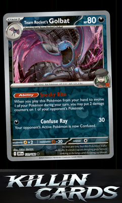 Reverse Holofoil Team Rocket's Golbat 121/182 Pokemon Uncommon SV10: Destined Ri