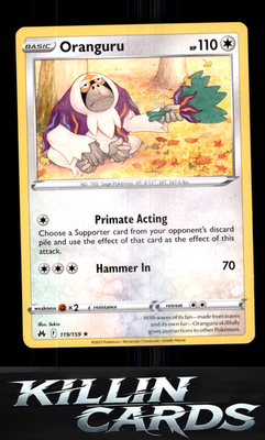 Oranguru 119/159 Pokemon Rare SWSH: Crown Zenith Card NM