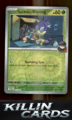 Reverse Holofoil Team Rocket's Blipbug 015/182 Pokemon Common SV10: Destined Riv