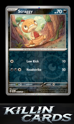 Reverse Holofoil Scraggy 060/091 Pokemon Common SV: Paldean Fates Card NM