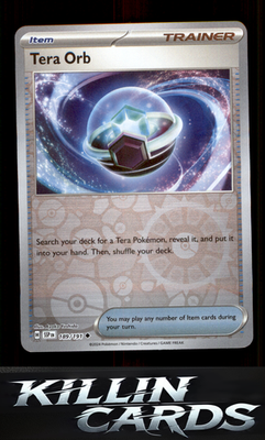 Reverse Holofoil Tera Orb 189/191 Pokemon Uncommon SV08: Surging Sparks Card NM