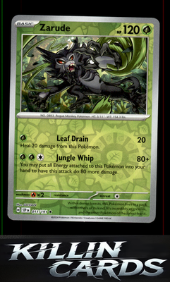 Reverse Holofoil Zarude 011/191 Pokemon Rare SV08: Surging Sparks Card NM