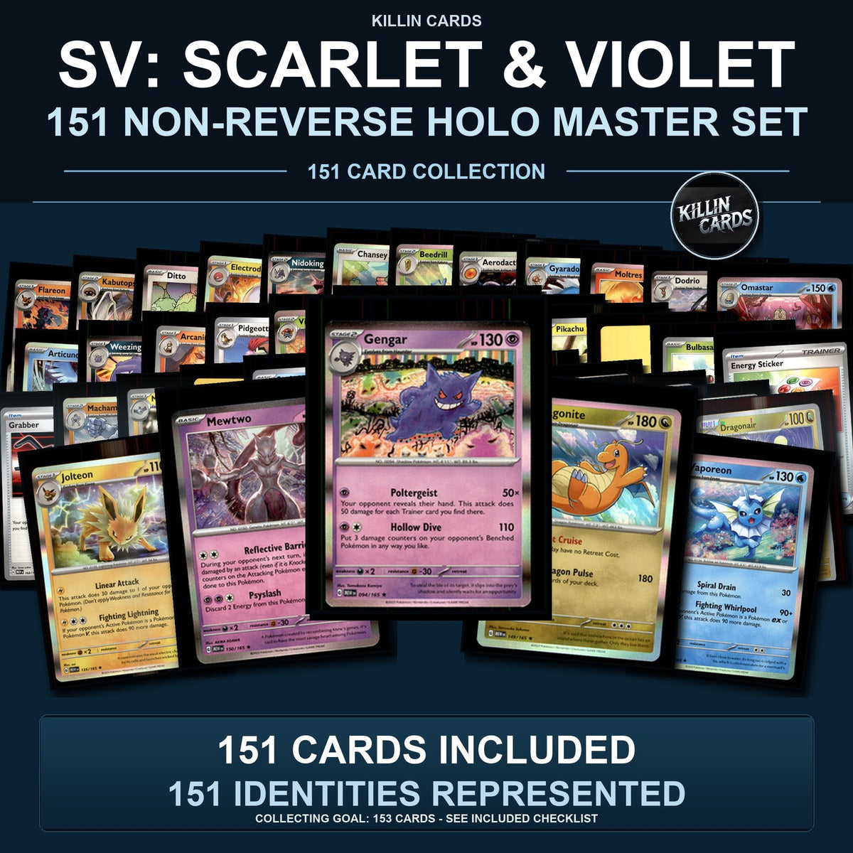 Pokemon TCG SV: Scarlet & Violet 151 C/UC/R Standard Set 151 Cards