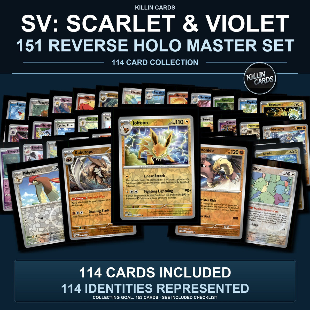 Pokemon TCG SV: Scarlet & Violet 151 Reverse Holo Master Set 114 Reverse Holo