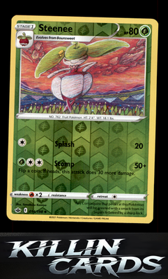 Reverse Holofoil Steenee 014/198 Pokemon Uncommon SWSH06: Chilling Reign Card NM