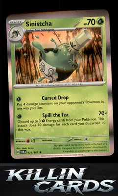 Sinistcha 022/167 Pokemon Rare SV06: Twilight Masquerade Card NM