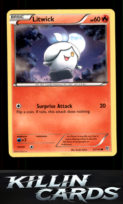 Litwick 21/135 Pokemon Common Plasma Storm Card NM