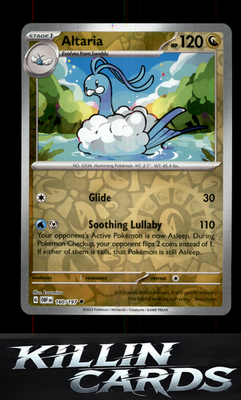 Reverse Holofoil Altaria 160/197 Pokemon Uncommon SV03: Obsidian Flames Card NM