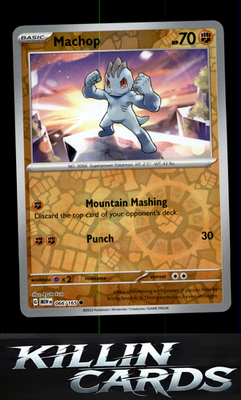Reverse Holofoil Machop 066/165 Pokemon Common SV: Scarlet & Violet 151 Card NM