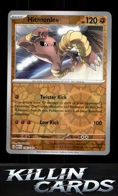 Reverse Holofoil Hitmonlee 106/165 Pokemon Uncommon SV: Scarlet & Violet 151 Car