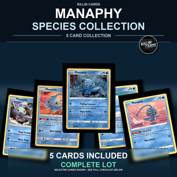 Pokemon TCG Manaphy Species Collection 5 Different Cards