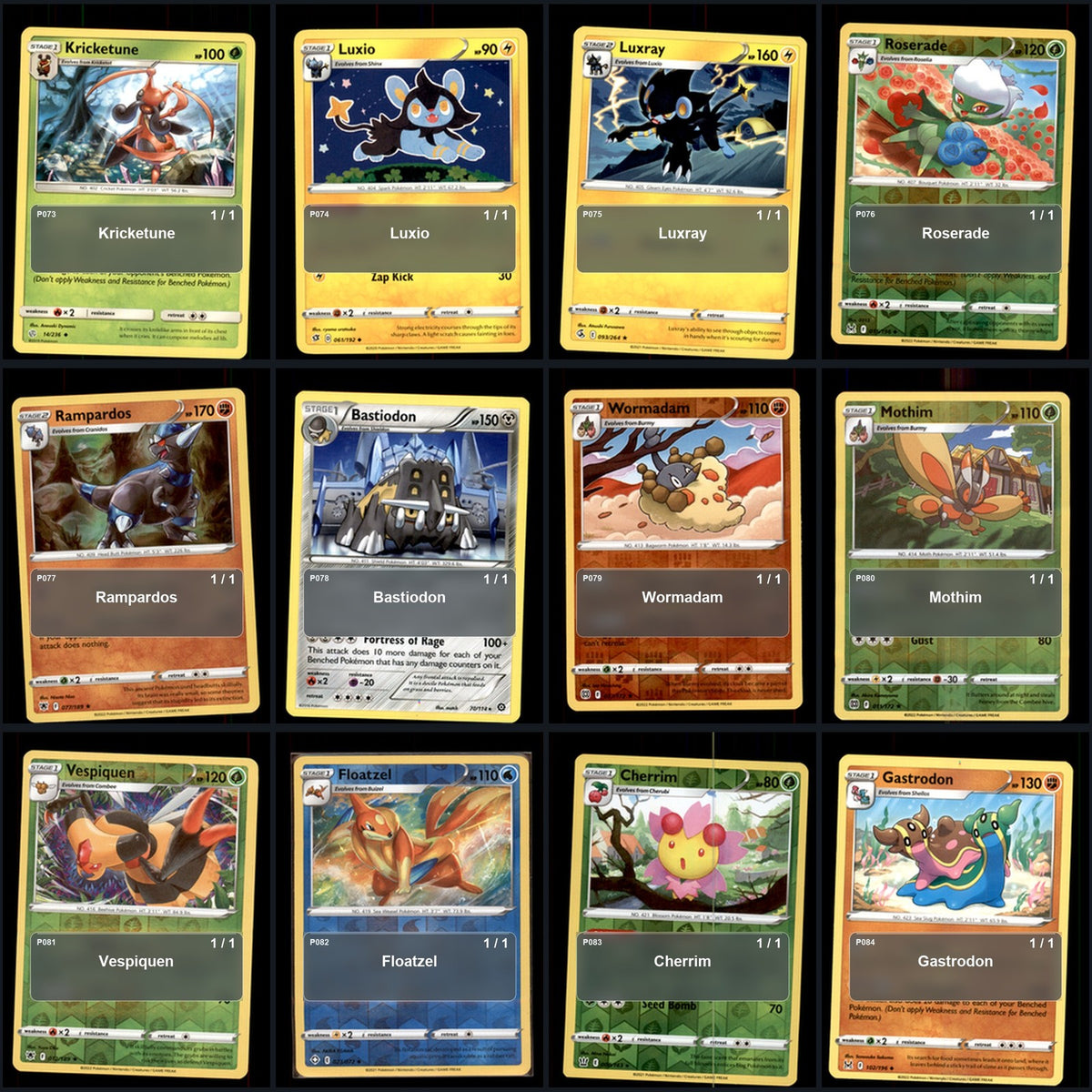 Pokemon TCG Generation 4 Pokemon Pokedex Set 105 Cards Collection