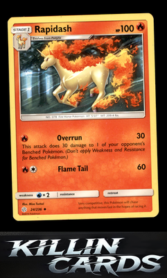 Rapidash 24/236 Pokemon Uncommon SM - Cosmic Eclipse Card NM