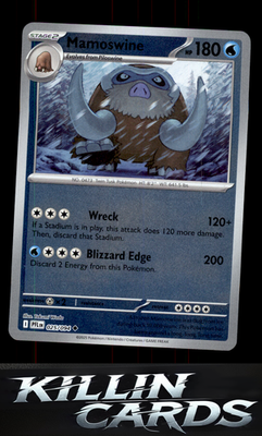 Reverse Holofoil Mamoswine 025/094 Pokemon Uncommon ME02: Phantasmal Flames Card