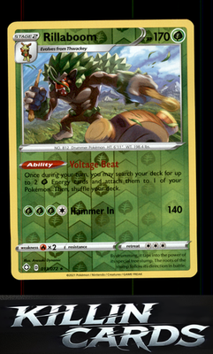 Reverse Holofoil Rillaboom 013/072 Pokemon Holo Rare Shining Fates Card NM