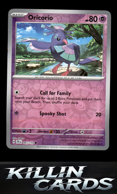 Reverse Holofoil Oricorio 065/159 Pokemon Common SV09: Journey Together Card NM