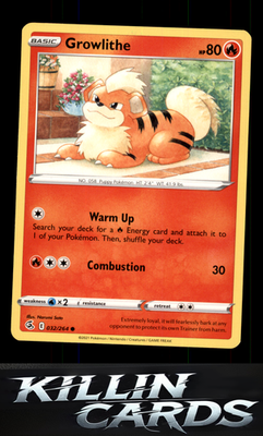 Growlithe 032/264 Pokemon Common SWSH08: Fusion Strike Card NM