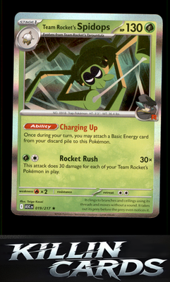 Team Rocket's Spidops 019/217 Pokemon Rare ME: Ascended Heroes Card NM