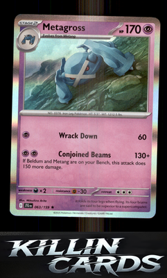 Metagross 063/159 Pokemon Rare SV09: Journey Together Card NM