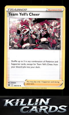 Team Yell's Cheer 149/172 Pokemon Uncommon SWSH09: Brilliant Stars Card NM