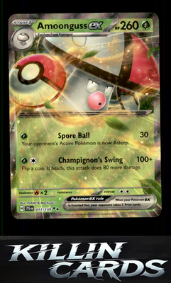 Amoonguss ex 011/159 Pokemon Double Rare SV09: Journey Together Card NM