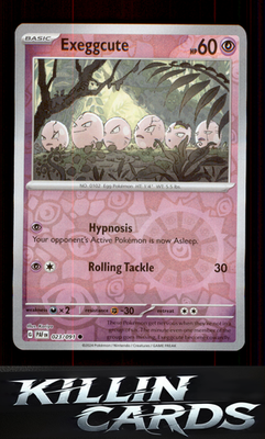 Reverse Holofoil Exeggcute 023/091 Pokemon Common SV: Paldean Fates Card NM