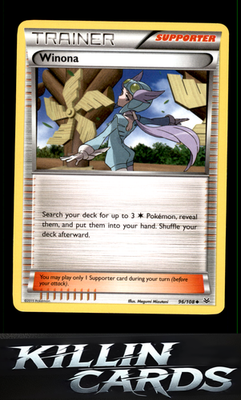 Winona 96/108 Pokemon Uncommon XY - Roaring Skies Card NM
