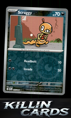 Reverse Holofoil Scraggy 057/086 Pokemon Common SV: White Flare Card NM