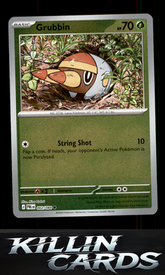 Reverse Holofoil Grubbin 002/084 Pokemon Common ME05: Pitch Black Card NM