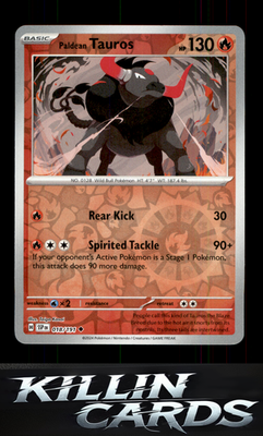 Reverse Holofoil Paldean Tauros - 018/191 018/191 Pokemon Uncommon SV08: Surging
