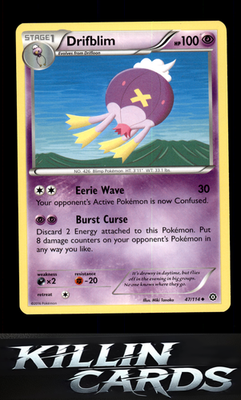 Drifblim 47/114 Pokemon Uncommon XY - Steam Siege Card NM