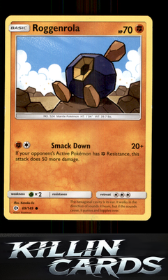 Roggenrola 69/149 Pokemon Common SM Base Set Card LP