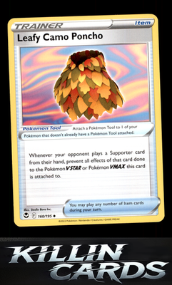 Leafy Camo Poncho 160/195 Pokemon Uncommon SWSH12: Silver Tempest Card NM