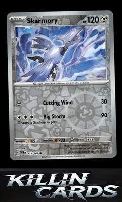 Reverse Holofoil Skarmory 119/167 Pokemon Common SV06: Twilight Masquerade Card