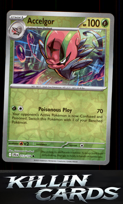 Reverse Holofoil Accelgor 013/159 Pokemon Uncommon SV09: Journey Together Card N
