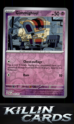 Reverse Holofoil Gimmighoul 044/091 Pokemon Common SV: Paldean Fates Card LP