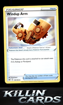 Windup Arm 170/196 Pokemon Uncommon SWSH11: Lost Origin Card NM