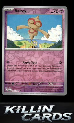Reverse Holofoil Baltoy 094/197 Pokemon Common SV03: Obsidian Flames Card NM