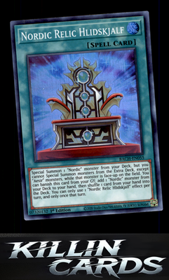 1st Edition Nordic Relic Hlidskjalf BACH-EN055 YuGiOh Super Rare Battle of Chaos