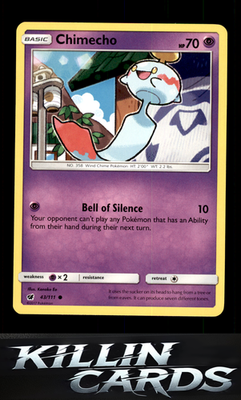 Chimecho 43/111 Pokemon Common SM - Crimson Invasion Card NM