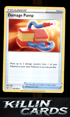 Damage Pump 156/196 Pokemon Uncommon SWSH11: Lost Origin Card NM
