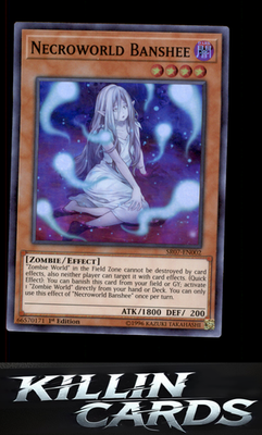 1st Edition Necroworld Banshee SR07-EN002 YuGiOh Super Rare Structure Deck: Zomb