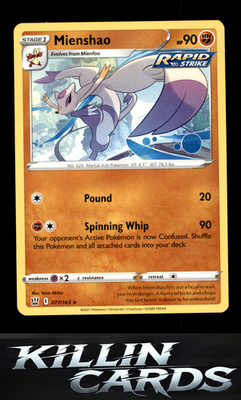 Mienshao 077/163 Pokemon Rare SWSH05: Battle Styles Card NM