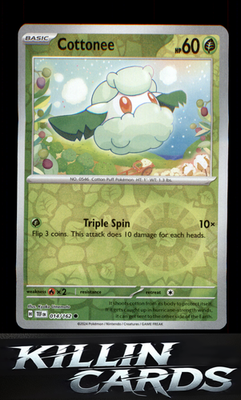 Reverse Holofoil Cottonee 014/162 Pokemon Common SV05: Temporal Forces Card NM