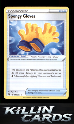 Spongy Gloves 243/264 Pokemon Uncommon SWSH08: Fusion Strike Card NM
