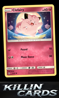 Clefairy (39) 39/68 Pokemon Common Hidden Fates Card NM